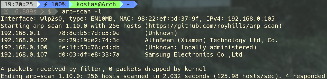 Active network device detection