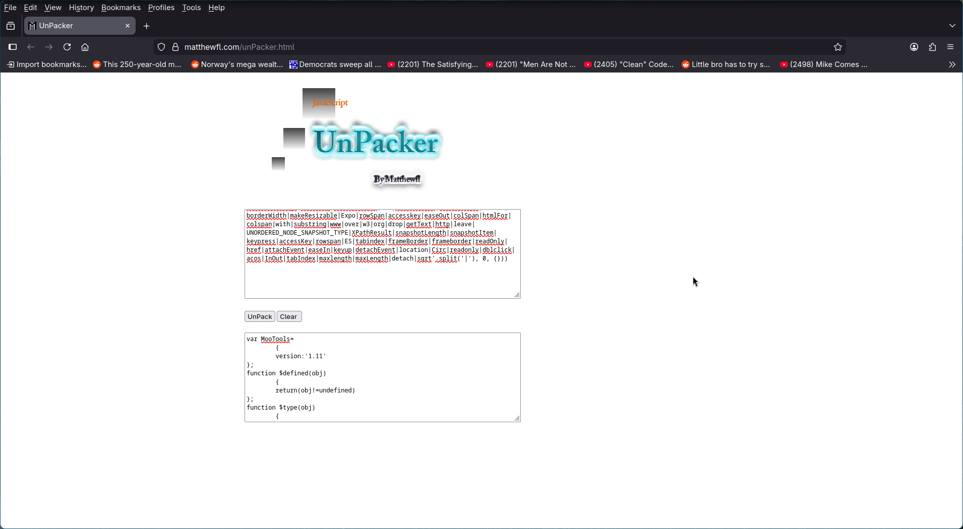 Unpacker by MatthewFL