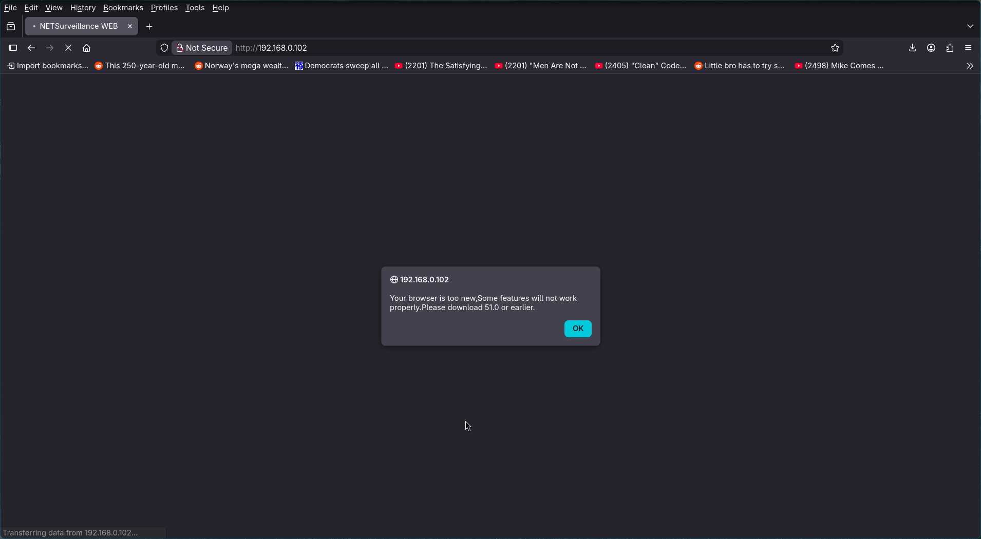 Browser too new